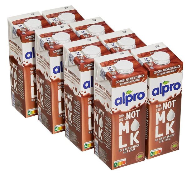 alpro® Schokoladengeschmack Sojadrink 8x 1,0 l