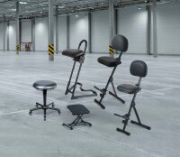 meychair XXL-Bürohocker A19-TR-KL-XXL 10020 schwarz Kunstleder, 1 St.