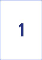 AKTION: AVERY Zweckform Etiketten 6603 weiß 210,0 x 297,0 mm, 65 Blatt