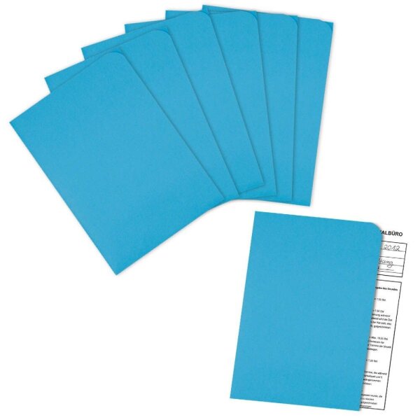 ELCO Sichthüllen Ordo discreta DIN A4 blau glatt 120 g/qm, 100 St.