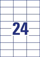 AKTION: AVERY Zweckform Etiketten 6605 weiß 70,0 x 37,0 mm, 65 Blatt
