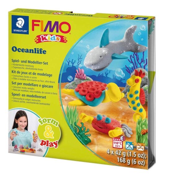 STAEDTLER Modelliermasse FIMO® kids Oceanlife mehrfarbig