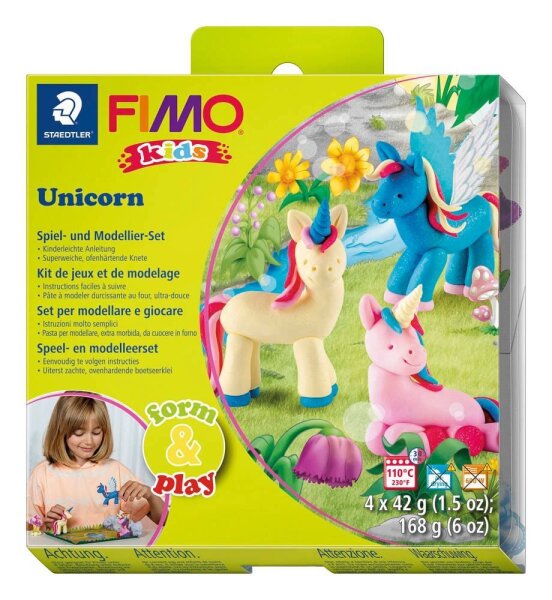 STAEDTLER Modelliermasse FIMO® kids Unicorn mehrfarbig