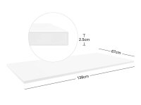 actiforce Tischplatte weiß rechteckig 138,0 x 67,0 x 2,5 cm