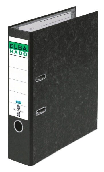 ELBA rado Wolkenmarmor Ordner schwarz marmoriert Karton 8,0 cm DIN A4, 1 St.
