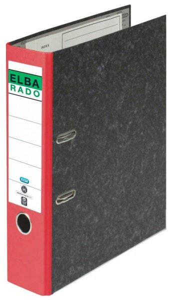ELBA rado Wolkenmarmor Ordner rot marmoriert Karton 8,0 cm DIN A4, 1 St.