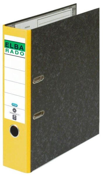 ELBA rado Wolkenmarmor Ordner gelb marmoriert Karton 8,0 cm DIN A4, 1 St.