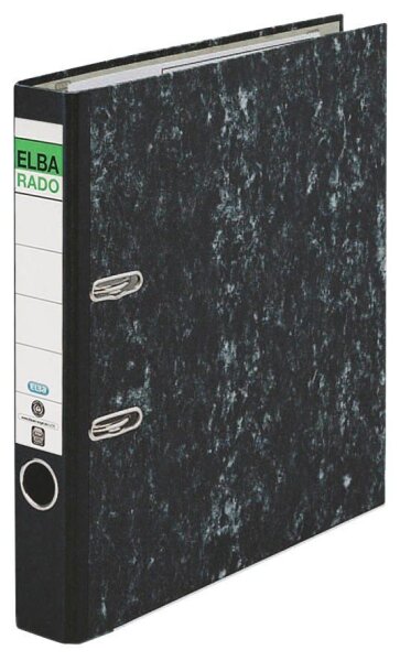 ELBA rado Wolkenmarmor Ordner schwarz marmoriert Karton 5,0 cm DIN A4, 1 St.