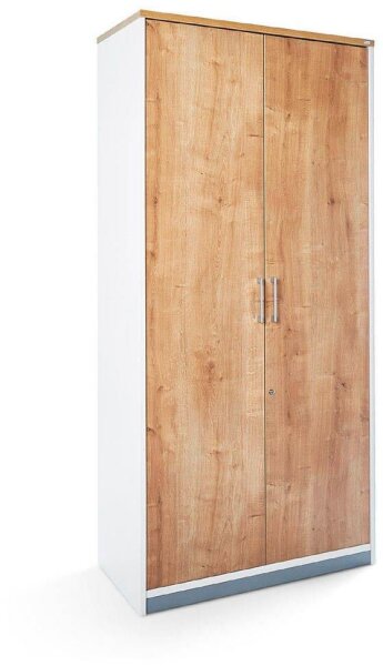 rocada Aktenschrank, 1104AW08 weiß, eiche 4 Fachböden 90,0 x 45,0 x 195,0 cm