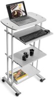 rocada PC-Tisch mit Rollen grau 68,0 x 53,0 x 126,0 cm