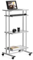 rocada PC-Tisch mit Rollen grau 68,0 x 53,0 x 126,0 cm