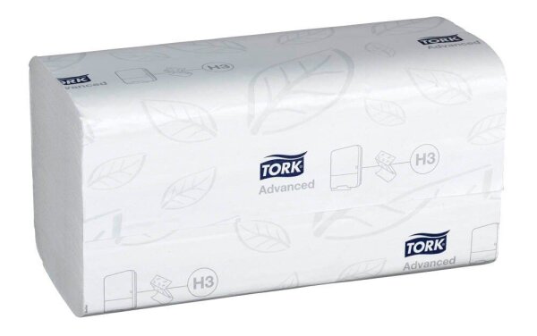 TORK Papierhandtücher 290163 H3 Advanced Soft Zick-Zack-Falzung 2-lagig weiß, 3.750 Tücher