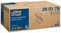 TORK Papierhandtücher 290179 H3 Advanced Zick-Zack-Falzung 2-lagig grün, 3.750 Tücher