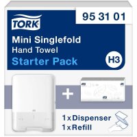 TORK Papierhandtuchspender-Set Elevation H3 Classic Mini 953101 weiß Kunststoff, 1 Set
