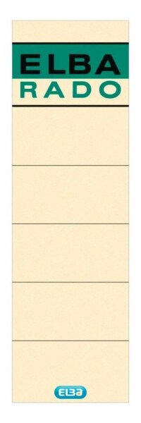 ELBA Ordneretiketten beige für 8,0 cm Rückenbreite, 10 St.