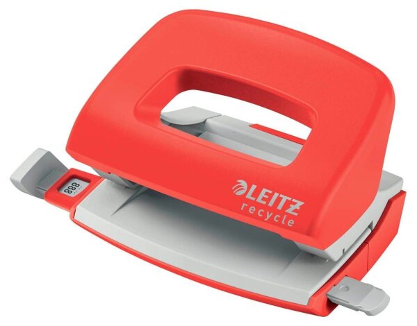 LEITZ Locher Recycle Mini rot, 1 St.