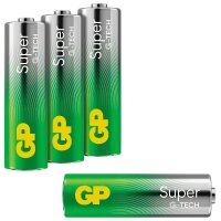 GP Batterien SUPER Alkali-Mangan Mignon AA 1,5 V, 4 St.