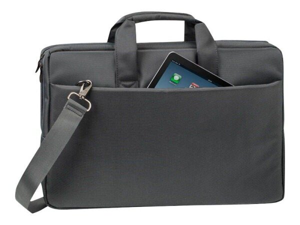 RIVACASE Laptoptasche Central 8251 Kunstfaser grau 8251 GREY bis 44,0 cm (17,3 Zoll)