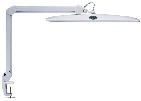 MAUL MAULwork LED Schreibtischlampe weiß 20 W mit Tischklemme