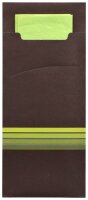 PAPSTAR Bestecktaschen Stripes schwarz/gelb 8,5 x 20,0...
