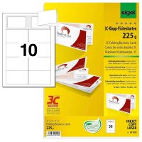 SIGEL Visitenkarten LP838 satiniert weiß 225 g/qm,...