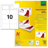 SIGEL Visitenkarten LP838 satiniert weiß 225 g/qm, 50 St.