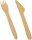 PAPSTAR Einweg-Besteckset pure, Holz, 500 St.