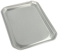 STARPAK Einweg-Servierplatten silber 26,0 x 3,5 cm, 5 St.