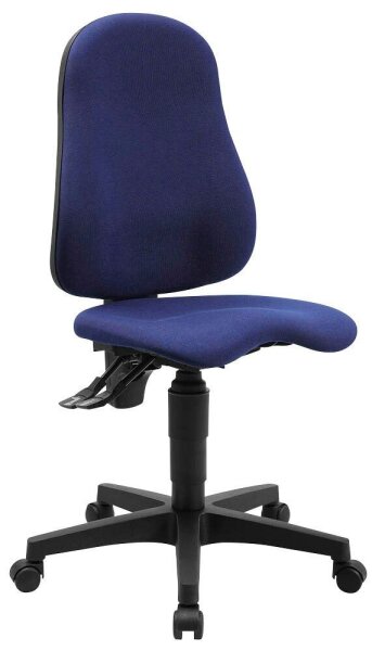 Topstar Bürostuhl Ortho Point, PO90G26 Stoff blau, Gestell schwarz