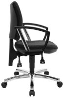 Topstar Bürostuhl Pro 30 chrom, PU39AG22 Stoff anthrazit, Gestell chrom
