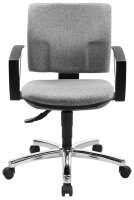 Topstar Bürostuhl Pro 30 chrom, PU39AG23 Stoff grau,...