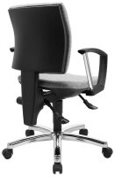 Topstar Bürostuhl Pro 30 chrom, PU39AG23 Stoff grau, Gestell chrom