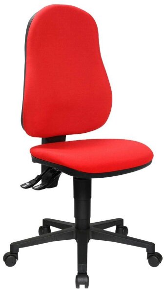 Topstar Bürostuhl Point 60, 8160G21 Stoff rot, Gestell schwarz