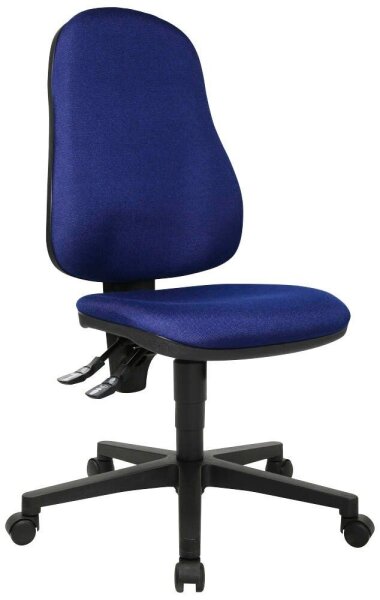 Topstar Bürostuhl Point 60, 8160G26 Stoff blau, Gestell schwarz
