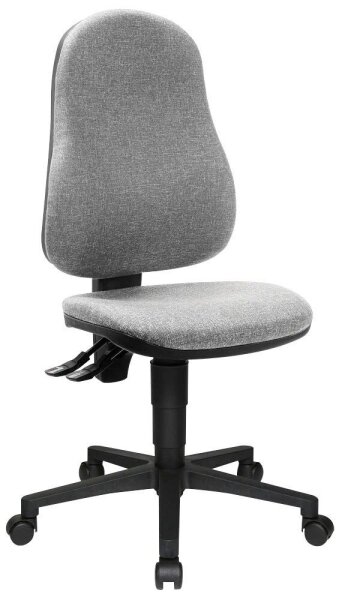Topstar Bürostuhl Point 60, 8160G23 Stoff grau, Gestell schwarz