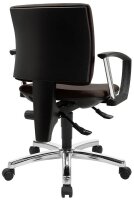 Topstar Bürostuhl Pro 30 chrom, PU39AG08 Stoff braun, Gestell chrom