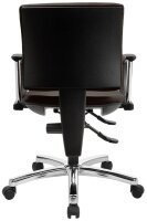 Topstar Bürostuhl Pro 30 chrom, PU39AG08 Stoff braun, Gestell chrom