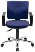 Topstar Bürostuhl Pro 30 chrom, PU39AG26 Stoff blau,...