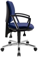 Topstar Bürostuhl Pro 30 chrom, PU39AG26 Stoff blau, Gestell chrom
