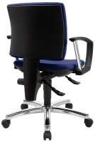 Topstar Bürostuhl Pro 30 chrom, PU39AG26 Stoff blau, Gestell chrom