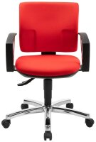 Topstar Bürostuhl Pro 30 chrom, PU39AG21 Stoff rot,...