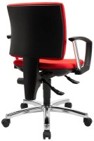 Topstar Bürostuhl Pro 30 chrom, PU39AG21 Stoff rot, Gestell chrom