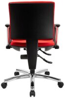 Topstar Bürostuhl Pro 30 chrom, PU39AG21 Stoff rot, Gestell chrom