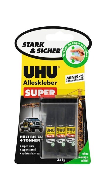 UHU SUPER Minis Alleskleber 1,0 g, 3 St.