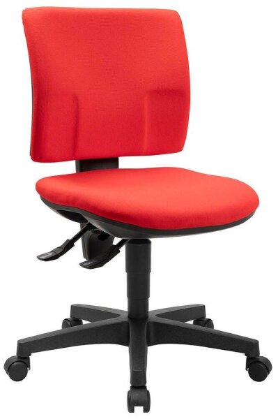 Topstar Bürostuhl Pro 30, PU300G21 Stoff rot, Gestell schwarz