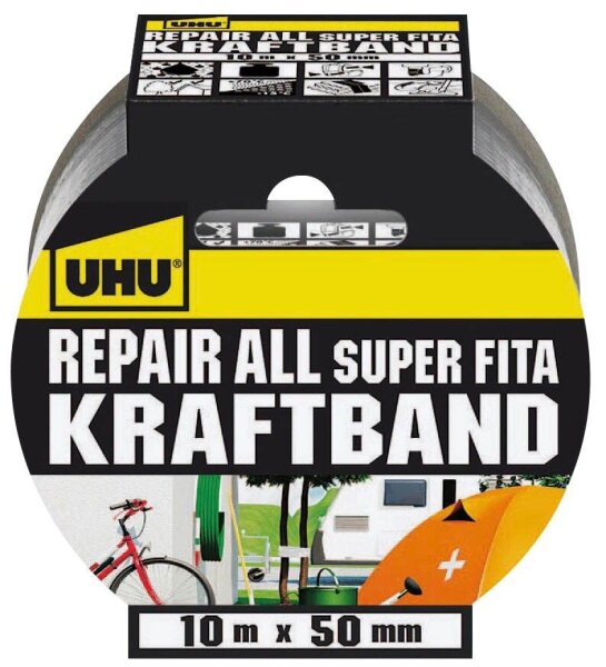 UHU Repair All Super Fita Gewebeband silber 50,0 mm x 10,0 m 1 St.