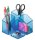 HAN Stiftehalter SCALA blau-transparent Polystyrol 4 Fächer 12,5 x 12,5 x 10,0 cm