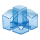 HAN Stiftehalter SCALA blau-transparent Polystyrol 4 Fächer 12,5 x 12,5 x 10,0 cm