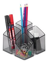 HAN Stiftehalter SCALA grau-transparent Polystyrol 4...