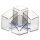 HAN Stiftehalter SCALA grau-transparent Polystyrol 4 Fächer 12,5 x 12,5 x 10,0 cm
